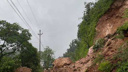 Jayprithvi Highway obstructed