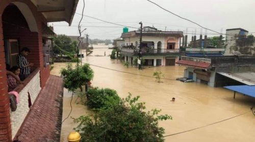 Incessant rain inundates different areas in Dhangadhi