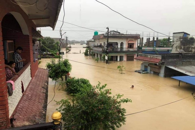 Incessant rain inundates different areas in Dhangadhi