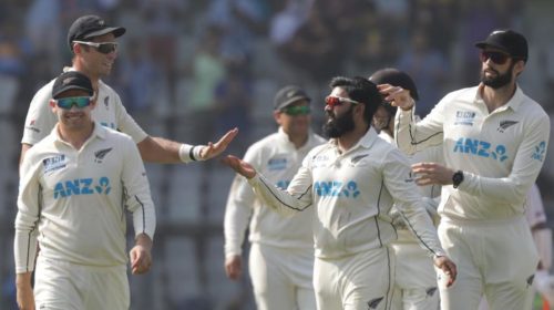 Ajaz gets 12 out of 12 but India lead by 405 in second Test