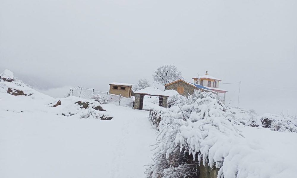 Heavy snowfall in Humla