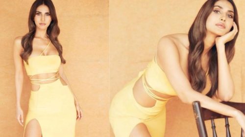 Vaani Kapoor Sets Summer Goals In Yellow B!kini & White Pants In Her New Latest Photoshoot