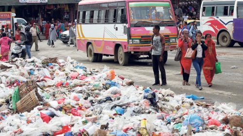 Garbage management stops again in Kathmandu