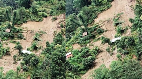 Entire village at risk of landslide