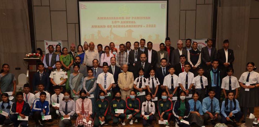 President of Nepal-Pakistan Friendship & Cultural Association Mr. Himalaya Shamsher Rana gives Away Pakistan Embassy Scholarships