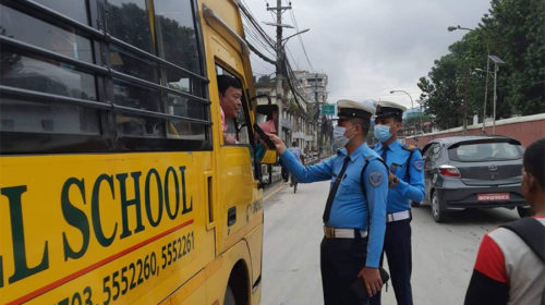 Action against school vehicles for violating traffic rules