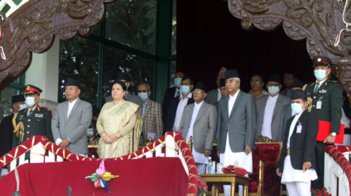 President Bhandari, PM attend main function of Constitution Day