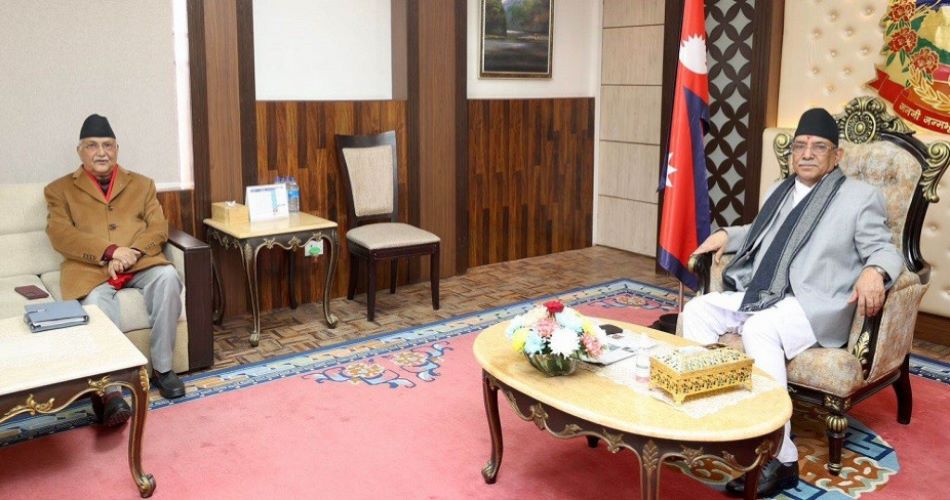 Prime Minister and UML Chairman hold meeting
