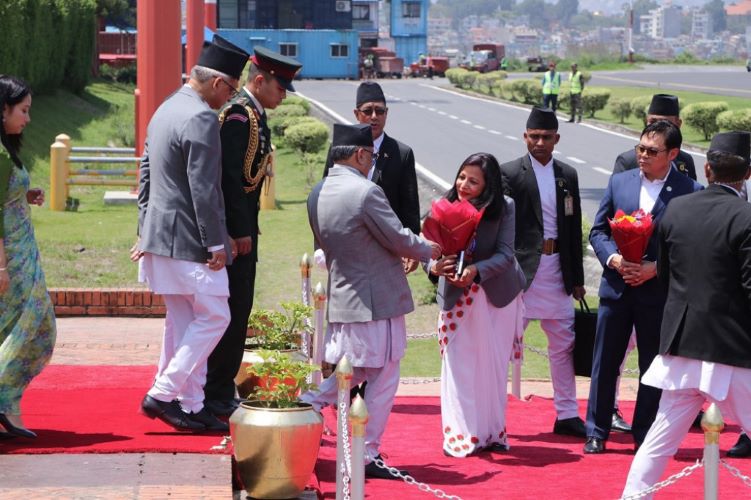 PM Pushpa Kamal Dahal leaves for Indore