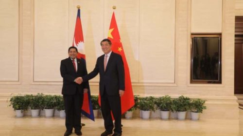 Meeting between DPM Shrestha and Chinese Vice Premier