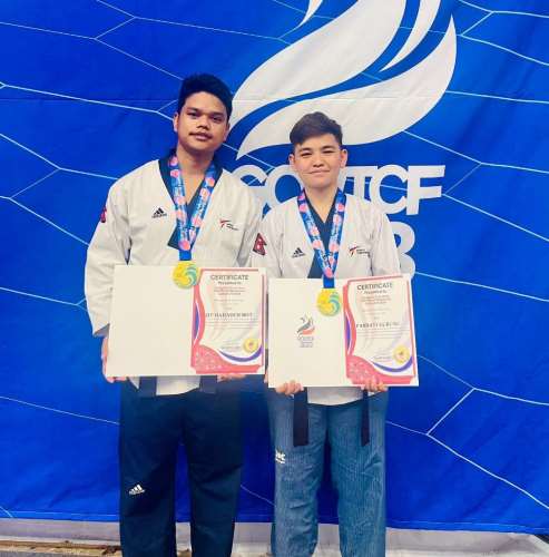 Jit Bahadur won double gold in Korea
