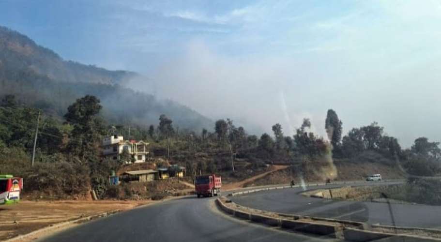 Muglin-Pokhara road: Blacktopping using asphalt technology starts in west section