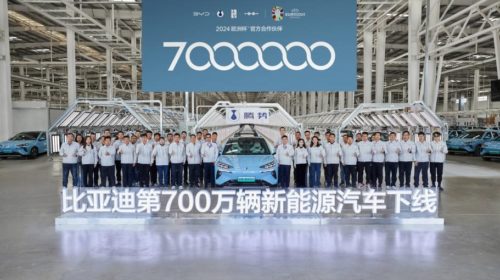 BYD rolled off its 7 Millionth New Energy Vehicle