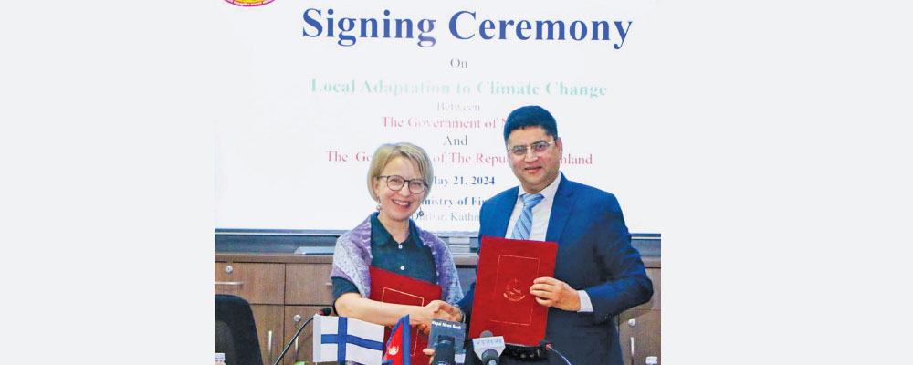 Finland to provide Rs. 1.87 billion for local adaptation to climate change project
